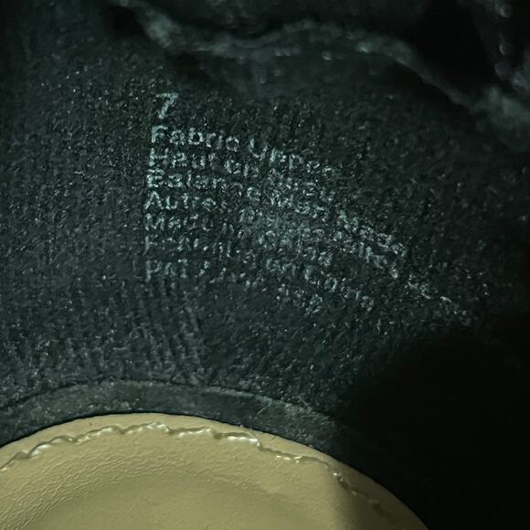 Express Shoes Black Perforated Double Zip Peep Toe Faux Suede Heels 7 - Picture 9 of 12